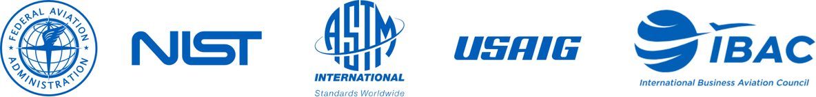 Industry Standards Icons - FAA, NIST, ASTM International, USAIG, IBAC